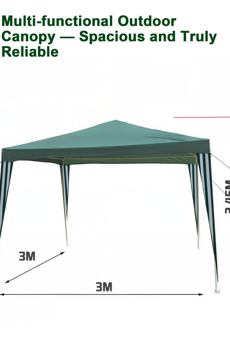 يو إل اتش واي سي Elegant Colour Polyethylene Gazebo Green 245 x 300 x 300 cm - Image 3