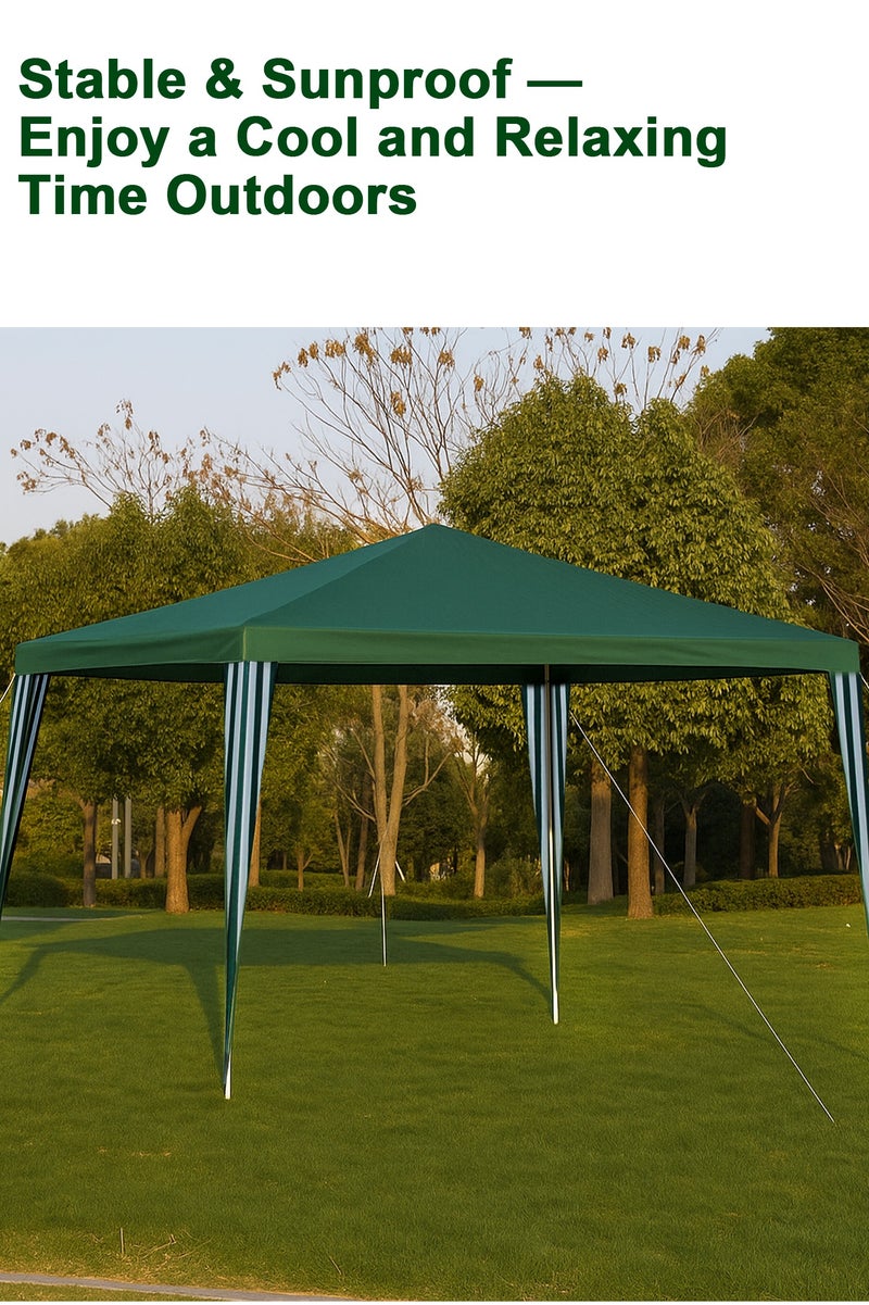 يو إل اتش واي سي Elegant Colour Polyethylene Gazebo Green 245 x 300 x 300 cm - Image 4