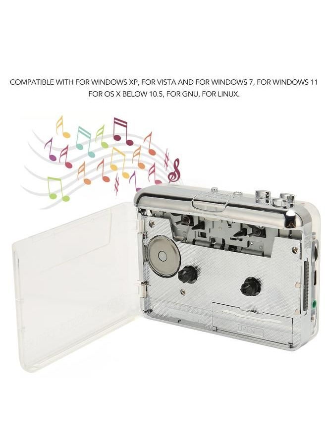Arabest - Cassette Player Cassette Tape To MP3 Player with 3.5mm Headphone Jack Compatible with for OS X and PC - Image 1