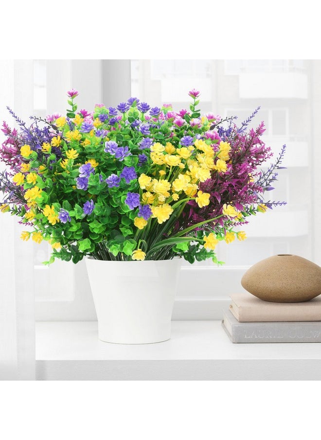 WENYU 18 Bundles Fake Flowers, UV Resistant Artificial Flowers for Outdoors No Fade Faux Plastic Flowers & Plants for Outdoor Planters Outside Garden Porch Window Home Wedding Indoor Decor  - Image 5