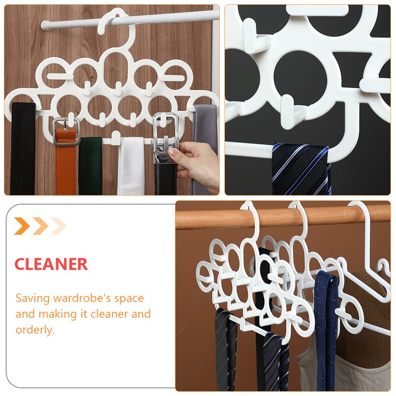 4 pcs Multifunctional Tie Hooks Tie Hangers Silk Scarf Belt Storage Hangers - Image 2