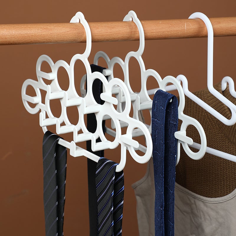 4 pcs Multifunctional Tie Hooks Tie Hangers Silk Scarf Belt Storage Hangers - Image 4