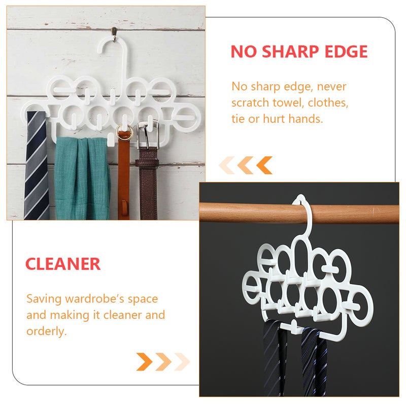 4 pcs Multifunctional Tie Hooks Tie Hangers Silk Scarf Belt Storage Hangers - Image 3