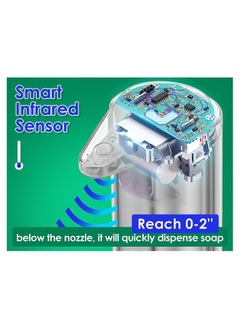 General Automatic Soap Dispenser, Touchless Hand Soap Dispenser 3 Levels Adjustable with Infrared Sensor, Stainless Steel 9.5oz Soap Dispenser Waterproof, Liquid Soap Dispenser for Bathroom Kitchen Home Hotel  - Image 2