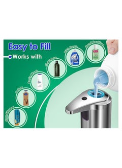 General Automatic Soap Dispenser, Touchless Hand Soap Dispenser 3 Levels Adjustable with Infrared Sensor, Stainless Steel 9.5oz Soap Dispenser Waterproof, Liquid Soap Dispenser for Bathroom Kitchen Home Hotel  - Image 4