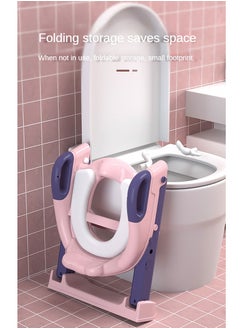 ABJ Pink Ladder Potty Training Seat for Girls – Foldable Toilet Training Seat with Anti-Slip Pads, Adjustable Height, and Soft Comfortable Seat  - Image 2
