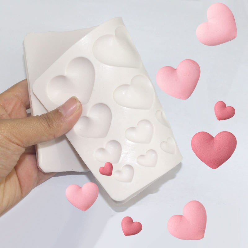 Yedadone 25 Cavities Heart Shape Silicone Fondant Mold Heart Shape Chocolate Mold Baking Silicone Mold Cake Decorating Sugar Craft Polymer Clay - Image 3