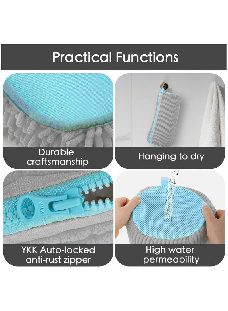 Shoe Washing Bag for Washing Machine 2 Pack for Washing Machines, Shoe Wash Bag for Sneakers, Athletic Shoes, 360° Omni-directional Shoe Wash Bag for All Shoe Types and Sizes (2, Gray)  - Image 5