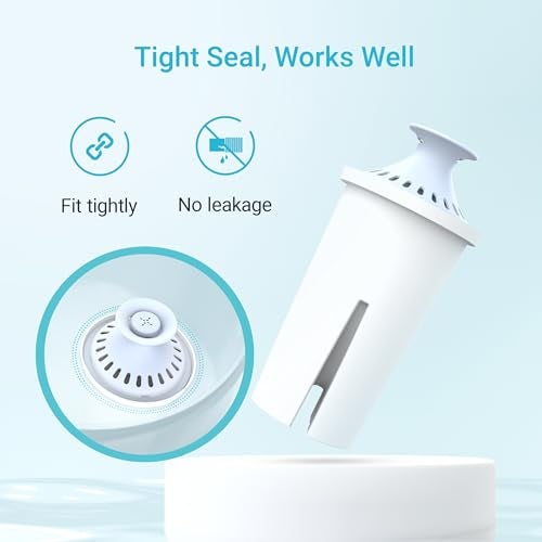 AquaCrest فلتر مياه قلوية AQUA CREST، مخصص لبرادات وموزعات Brita®، يوميًا، UltraMax، Metro+، XL والمزيد، معتمد من NSF، 2 شهر، 3 قطع، مياه قلوية معدنية، يزيد من PH المياه - Image 5