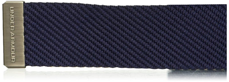 Under Armour Men's Webbing Belt, (410) Midnight Navy/Khaki Base/Silver, One Size Fits Most - Image 3