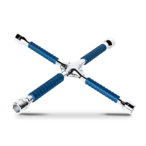 ETERNA Professional 18" Four Way Lug Wrench, Car Wheel Lug Nut Cross Wrench, Universal Heavy Duty Socket Spanner,Carbon Steel Car Tire Repair Tool - Image 1