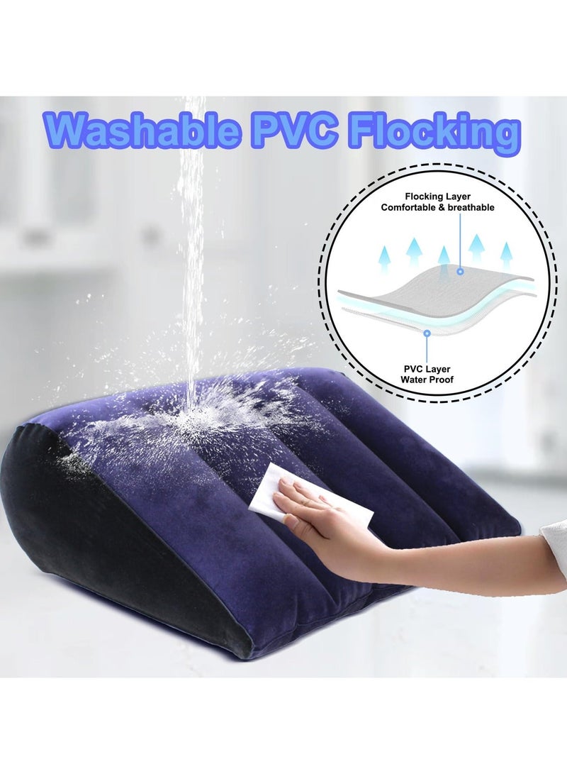 HaHaHai Inflatable Wedge Pillow, Leg Positioner Pillows, Travel Camping Pillow for Sleeping, Portable Body Positioners for Leg Elevation - Image 3