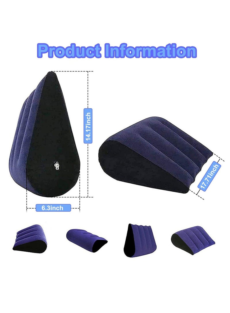 HaHaHai Inflatable Wedge Pillow, Leg Positioner Pillows, Travel Camping Pillow for Sleeping, Portable Body Positioners for Leg Elevation - Image 2