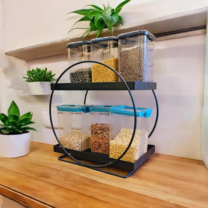 12FOR COLLECTION 2-Tier Metal Organizer | Freestanding Storage Rack for Kitchen, Bathroom, or Office | Space-Saving Countertop Shelf for Toiletries, Makeup, & Accessories - Image 3