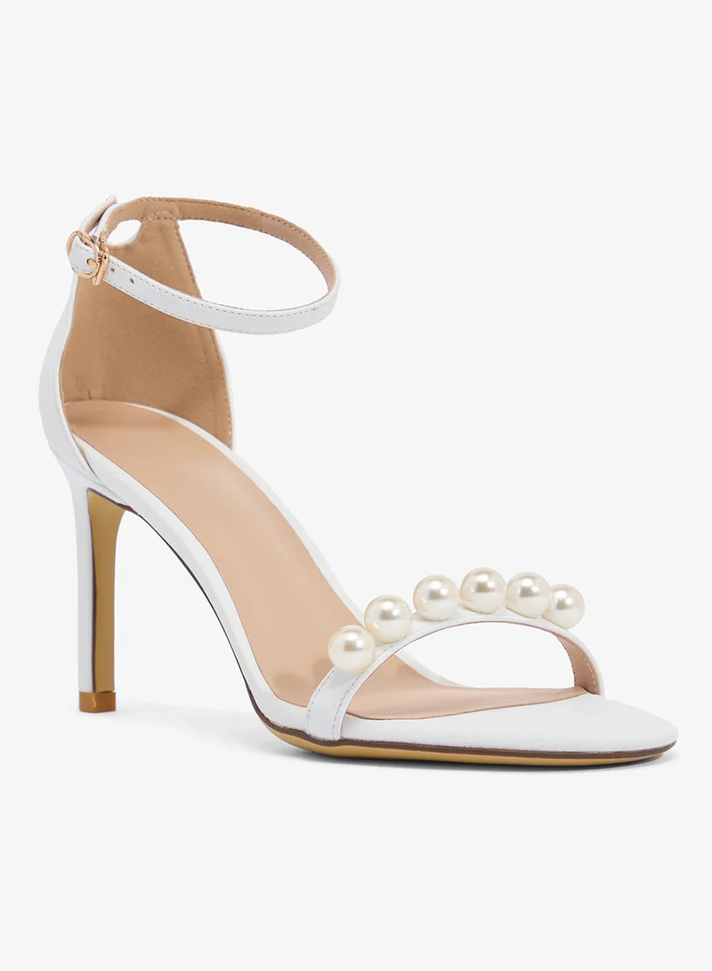 Ella Limited Edition Pearl Detail Embellished High Heel With Strap