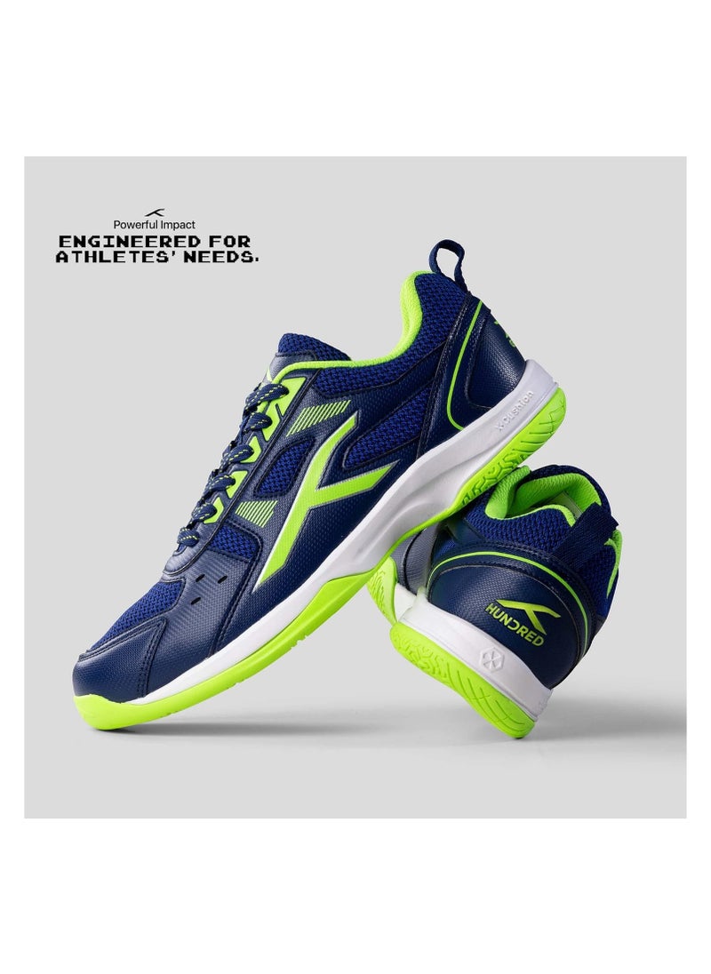 HUNDRED HUNDRED Raze Non-Marking Professional Badminton Shoes for Men | Size: UK 4/US 5/EU 38 | Material Upper: Polyester, Sole: Rubber | Suitable for Indoor Tennis/Squash/Table Tennis/Basketball & Padel  - Image 3