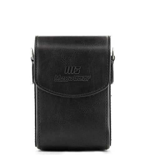 MegaGear MG766 Leather Camera Case with Strap compatible with Canon PowerShot G7 X Mark III G7 X Mark II G7 X Black - Image 1