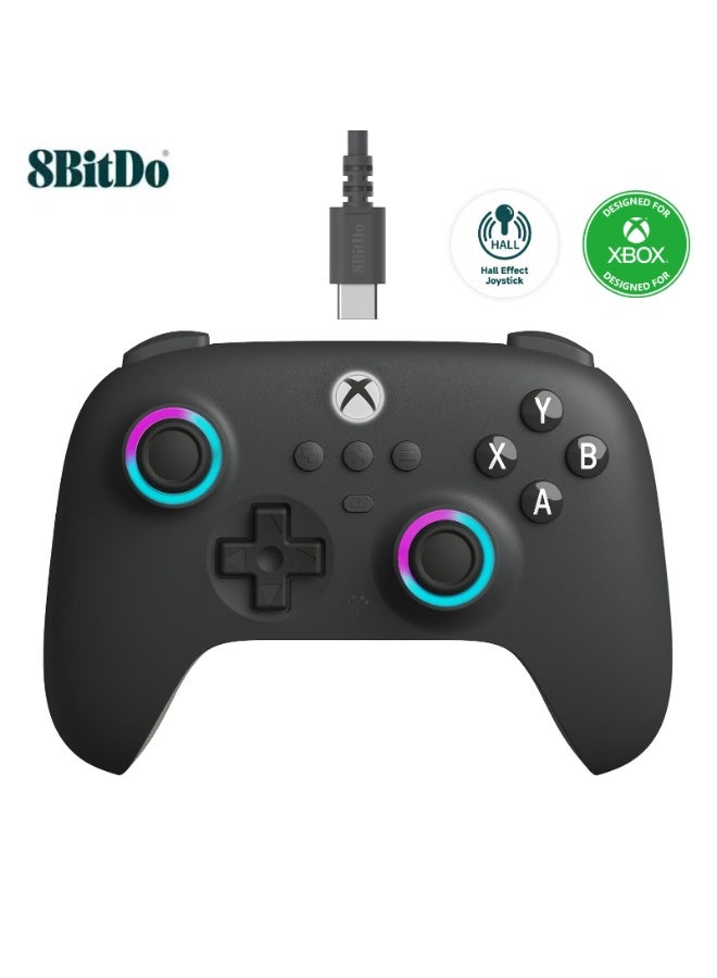 8Bitdo Orion Light Chaser Wired Controller for Xbox with Hall Effect Joysticks and Triggers, RGB Lighting Fire Ring, Compatible with Xbox Series X|S, Xbox One, Windows 10/11 - Image 1