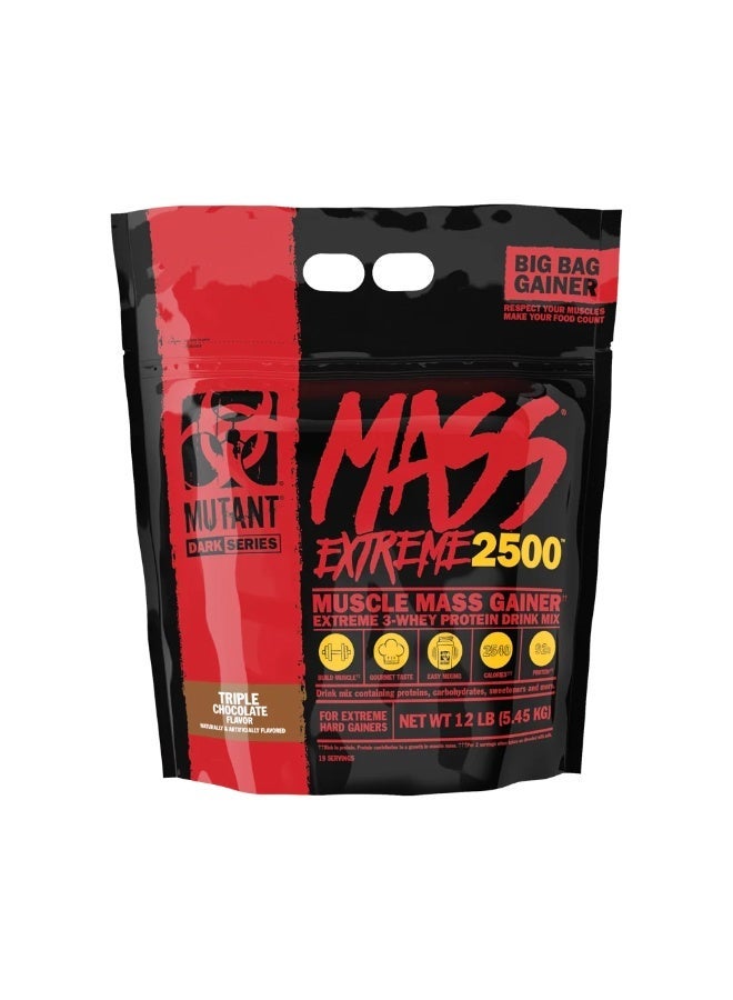 ميوتانت ماس إكستريم 2500 تريبل شوكولاتة 12 رطل - Image 2