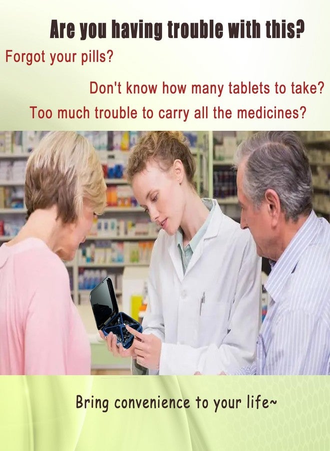 علبة حبوب يوليفبيتر، علبة حبوب كبيرة، منظم حبوب يومي (أسود) - Image 4
