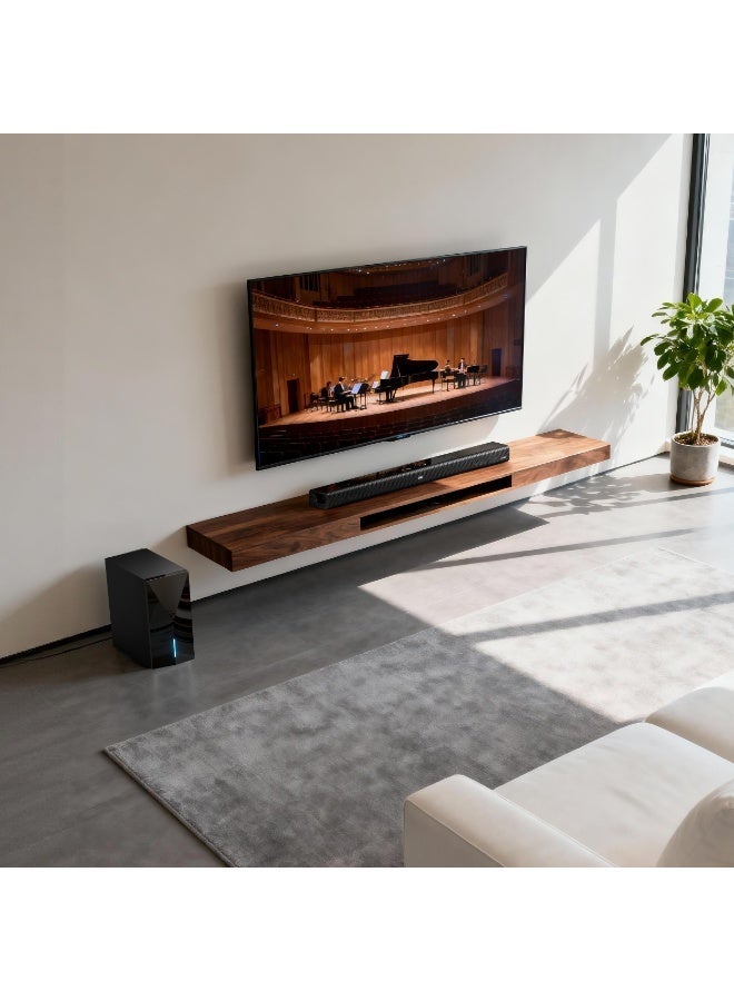 F&D HT-388D 2.1 CH Dolby Audio Soundbar with 8-Inch Powerful Subwoofer,Full Range and Silk Dome Tweeter,Bluetooth 5.3,HDMI(ARC)/Optical/AUX/USB Inputs,LED Display for TV - Image 3