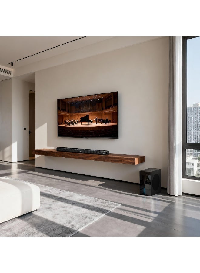 F&D HT-388D 2.1 CH Dolby Audio Soundbar with 8-Inch Powerful Subwoofer,Full Range and Silk Dome Tweeter,Bluetooth 5.3,HDMI(ARC)/Optical/AUX/USB Inputs,LED Display for TV - Image 4