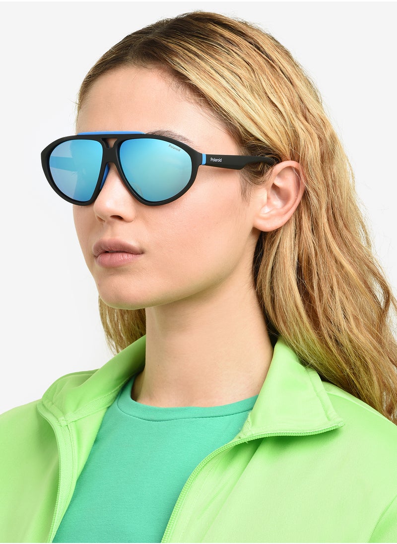 Polaroid - Unisex Polarized Rectangular Sunglasses - Pld 2151/S Black Millimeter - Lens Size: 62 Mm - Image 1