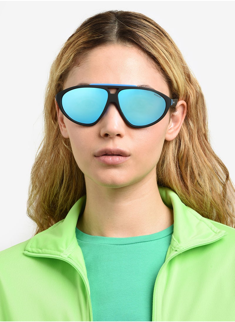 Polaroid - Unisex Polarized Rectangular Sunglasses - Pld 2151/S Black Millimeter - Lens Size: 62 Mm - Image 1