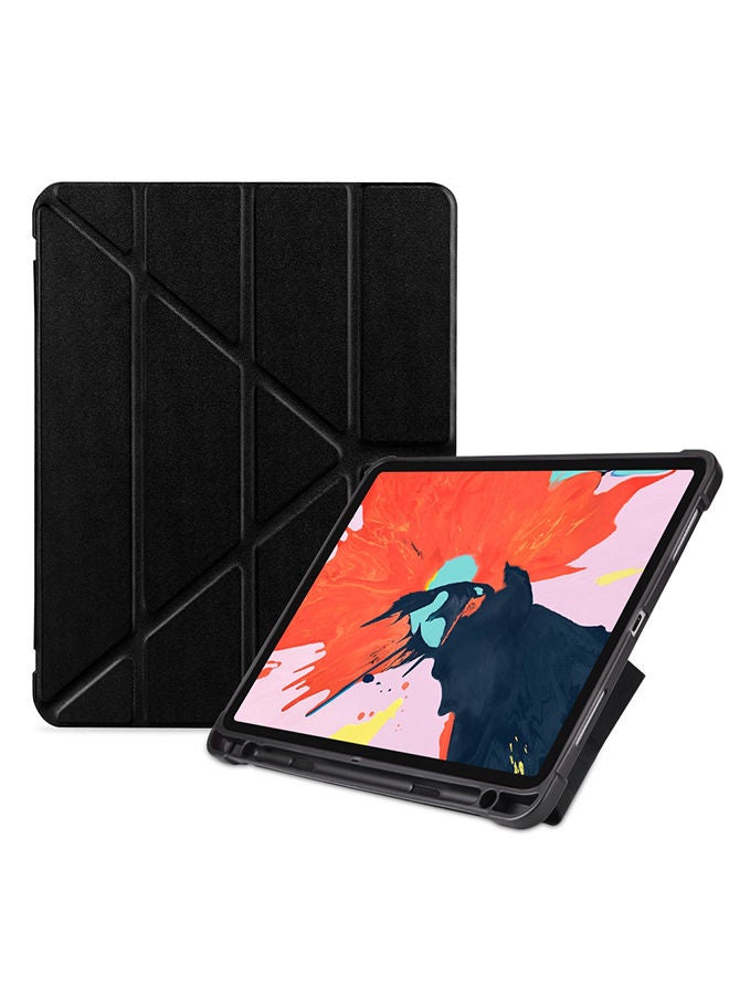 NIBEMINENT Multi-Folding Shockproof TPU Protective Case Cover For Apple iPadPro 11 inch Black 
