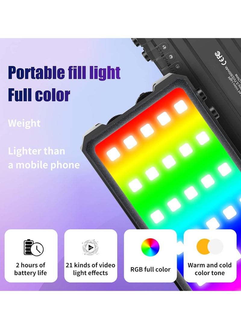 GGOOT Portable Camera Light, ABS Material Full Color Camera Light Wide Application CRI95+ Various Modes for Live Show for Video Taking for Special Shooting - Image 5