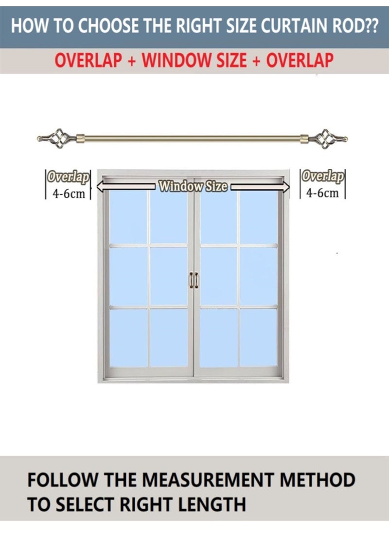 Heavy Duty Extendable Single Curtain Rod 2 Meter - Image 5