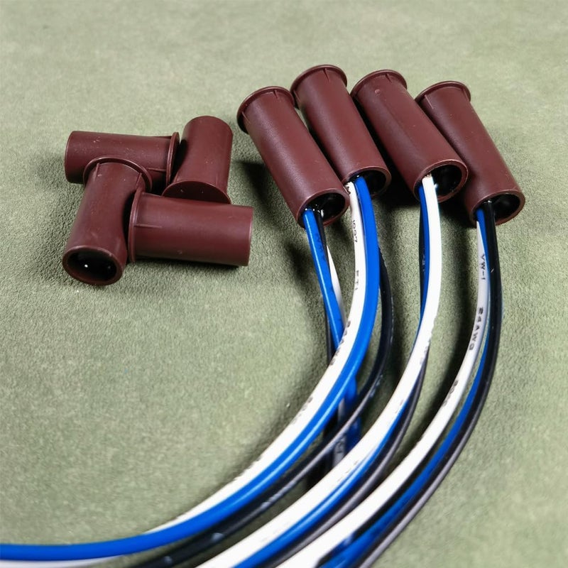 Gebildet 4 Sets Magnetic Door Sensor, Normally Open Magnetic Switch (Cylindrical, Brown) - Image 3