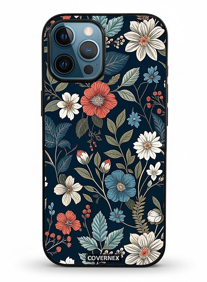 Covernex Apple iPhone 12 Pro Max Protective Case Cover Printed Featuring Deep Forest Botanical and Wildflower - Image 2