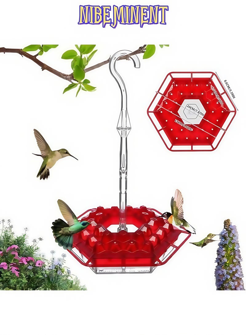 NIBEMINENT Sherem Hummingbird Feeder, Shirem Hummingbirds Feeder, Ant and Bee Proof, 2025 Hummingbird Feeders for Outdoors Hanging, Easy to Clean and Refill (1PC-Red) - Image 1
