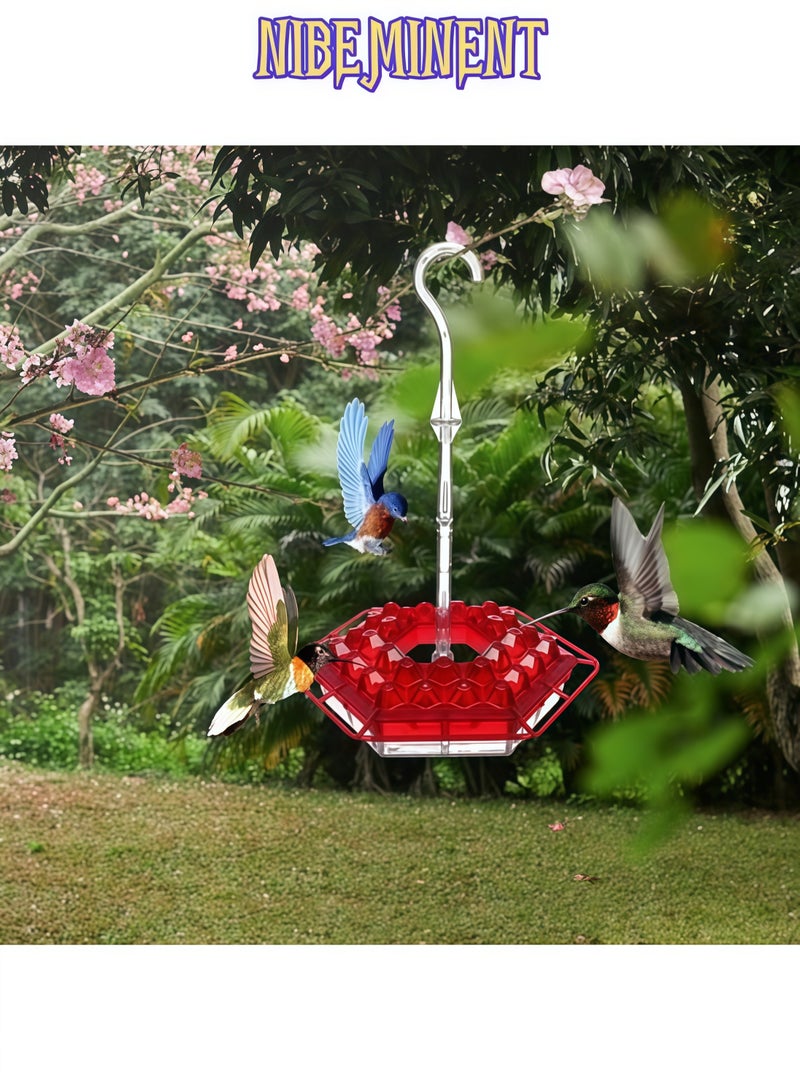 NIBEMINENT Sherem Hummingbird Feeder, Shirem Hummingbirds Feeder, Ant and Bee Proof, 2025 Hummingbird Feeders for Outdoors Hanging, Easy to Clean and Refill (1PC-Red) - Image 3