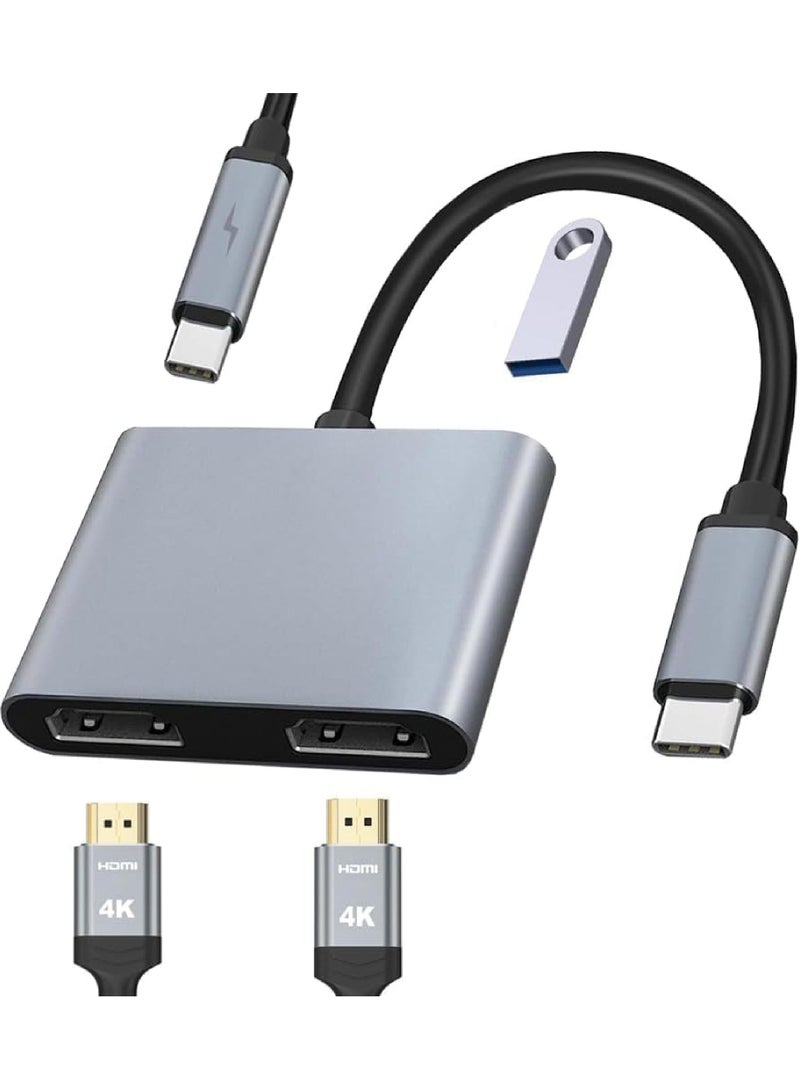 Rock Pow USB C to HDMI Adapter USB 3.1Type-C Adapter hub to HDMI 4K+USB 3.0+USB-C Charging Port USB-C Digital AV Multiport Adapter for MacBookPro - Image 1