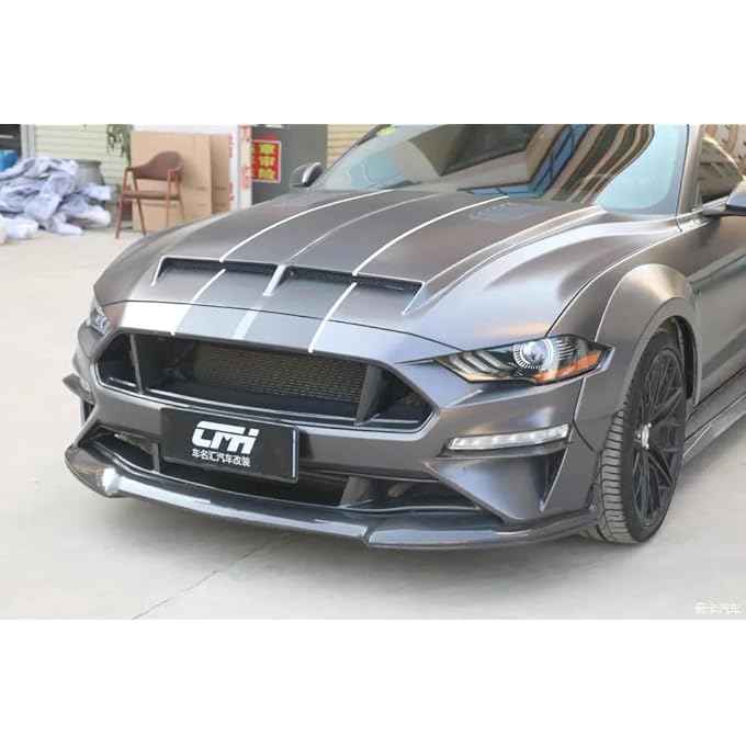 MUCO 3pcs Front Bumper Lip Spoiler Kit Compatible with Ford Mustang Gloss Black 2015 2016 2017 Front Lips Mustang Gt Front Lip - Image 4