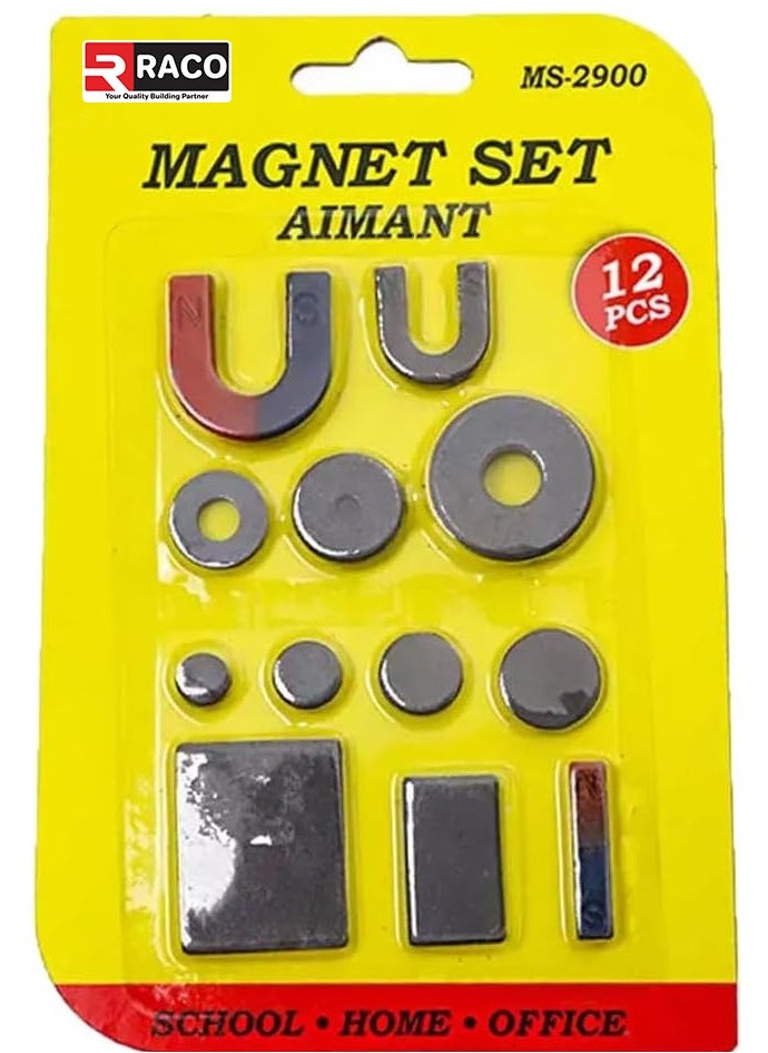 RACO RACO Kids Science Magnet Game Set | Assorted Sizes Educational Science Experiment Tools Pack 12 Pcs | Pack of 1  - Image 1