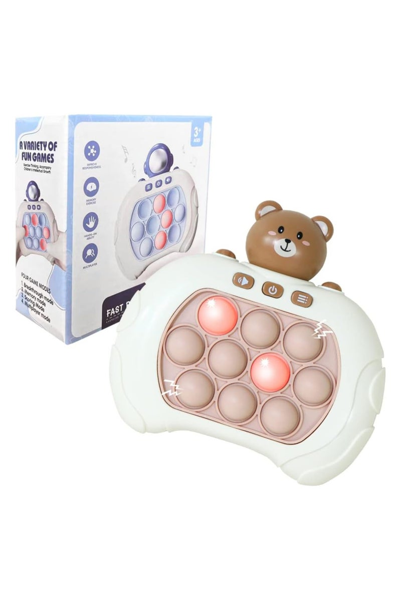 لعبة  بوب المضيئة، لعبة الدفع السريع، لعبة ضرب الخلد، آلة لعبة ألغاز البوب المبتكرة لإزالة الضغط، أوضاع لعب متعددة للأطفال من سن 3 سنوات فما فوق - Image 1