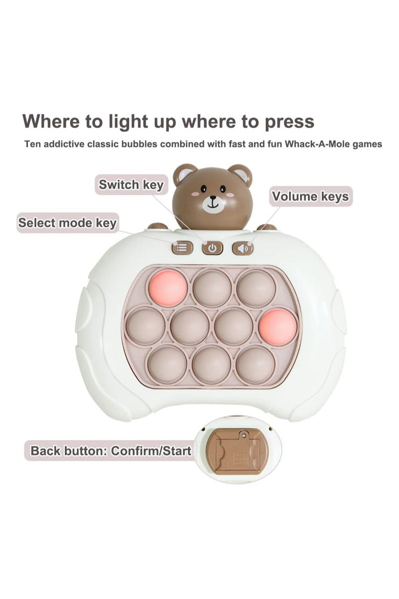 لعبة  بوب المضيئة، لعبة الدفع السريع، لعبة ضرب الخلد، آلة لعبة ألغاز البوب المبتكرة لإزالة الضغط، أوضاع لعب متعددة للأطفال من سن 3 سنوات فما فوق - Image 2
