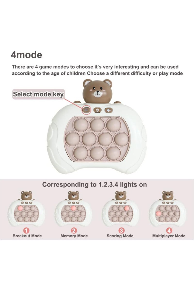 لعبة  بوب المضيئة، لعبة الدفع السريع، لعبة ضرب الخلد، آلة لعبة ألغاز البوب المبتكرة لإزالة الضغط، أوضاع لعب متعددة للأطفال من سن 3 سنوات فما فوق - Image 4