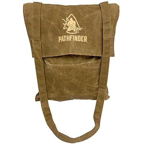 The Pathfinder School Durable Ripstop Waxed Canvas Bag - Haversack - Bushcraft Gear - Single Strap Hiking Pack Gathering Satchel - Pathfinder Survival Bushcraft Bag - 15" x 12" - Image 2