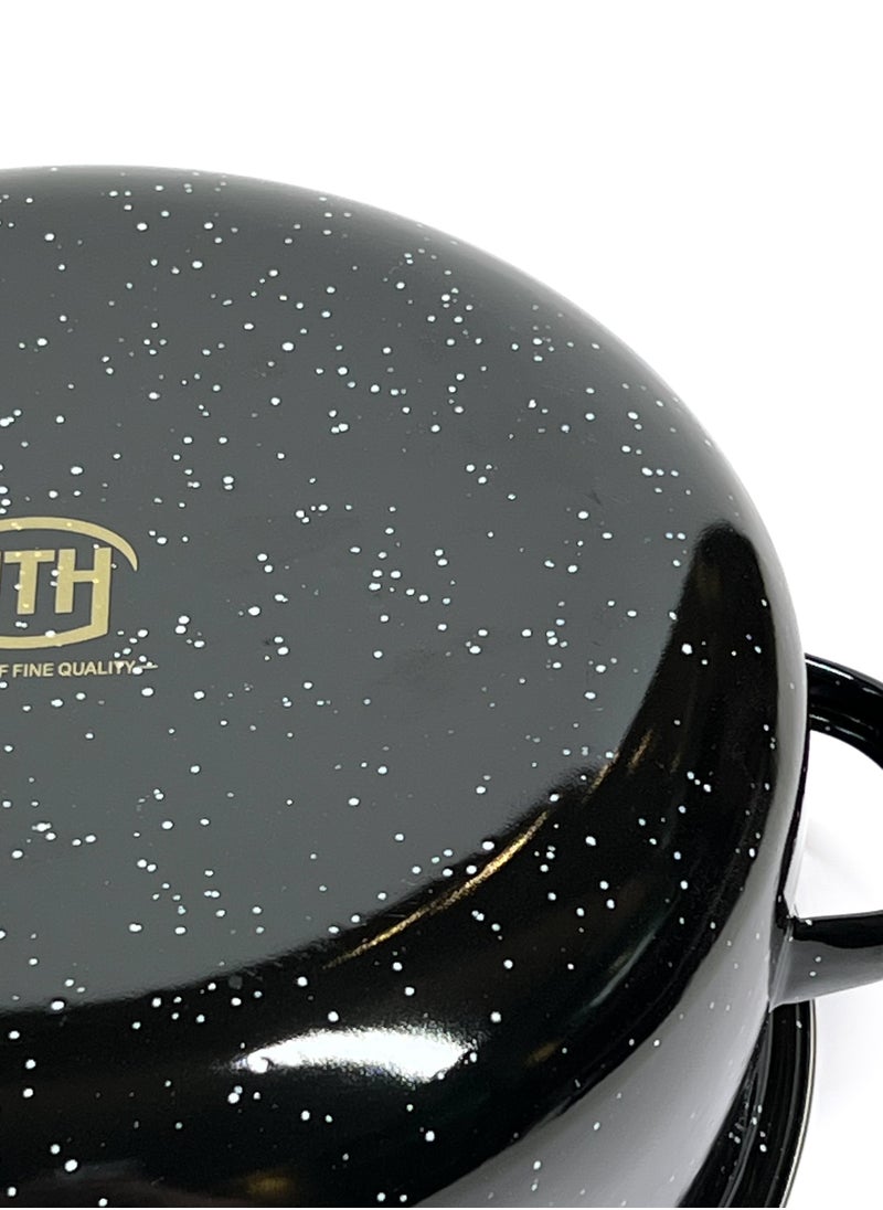 HTH Set of 5 Enamel Cookware Pots with Lid Set Non Stick Coating with Stainless Steel Welt & Dual Handle Non Stick Enamel Dutch Oven for Bread Baking Cooking Soup Dutch Oven  - Image 4