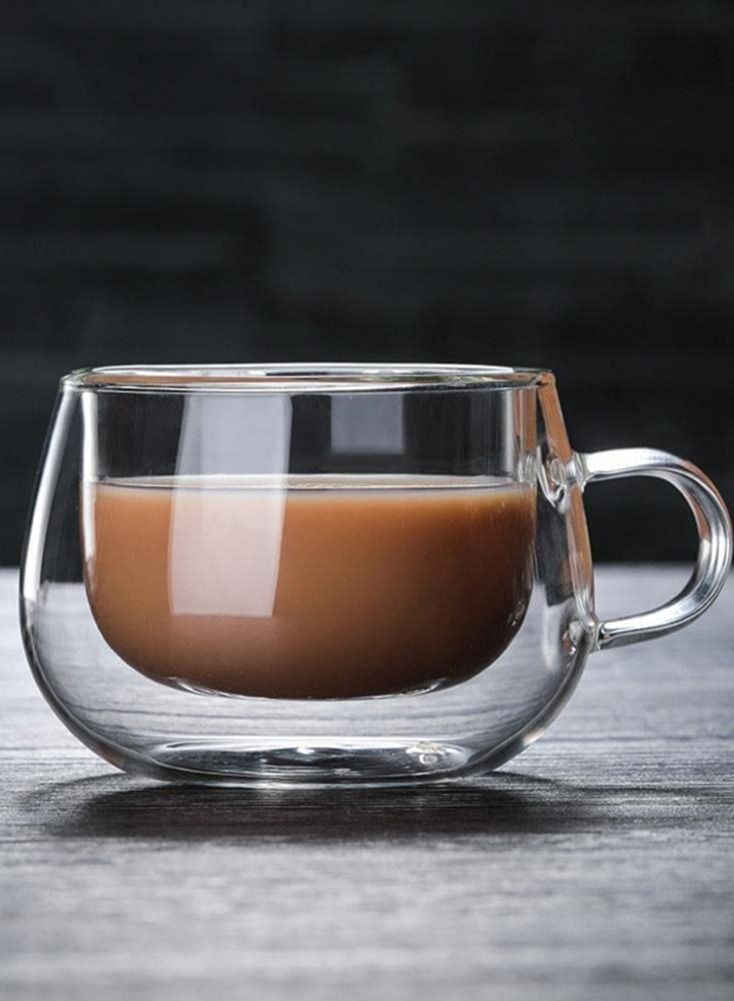Set of 2 Double Glass Coffee Mug - Image 3