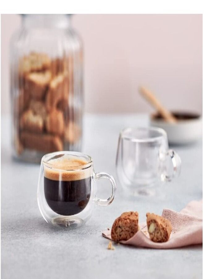 Set of 2 Double Glass Coffee Mug - Image 4