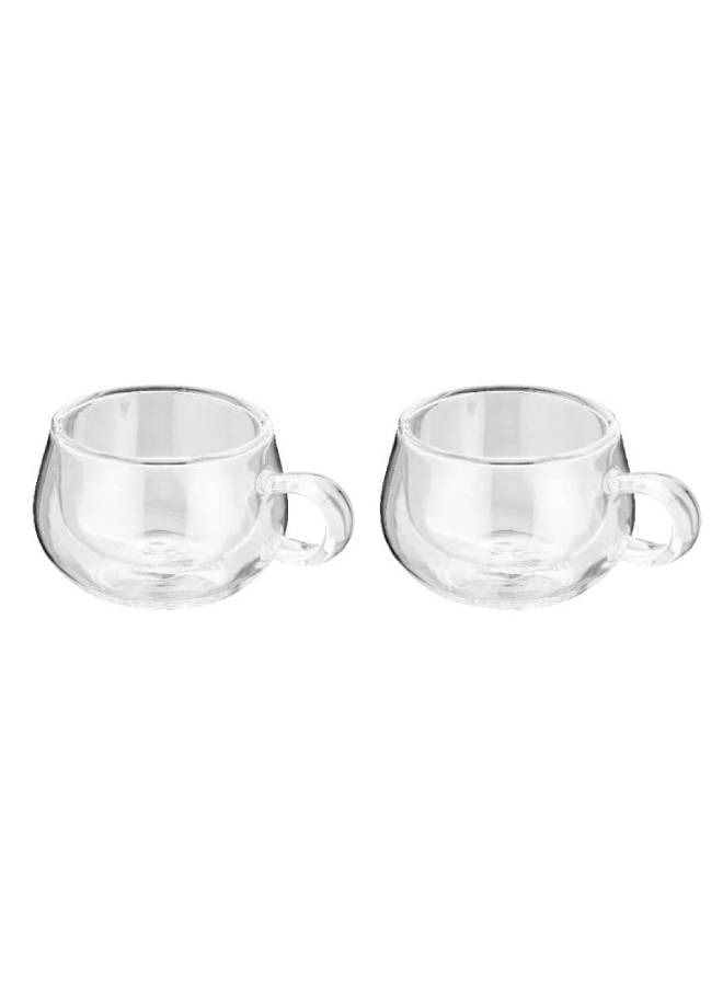 Set of 2 Double Glass Coffee Mug - Image 2