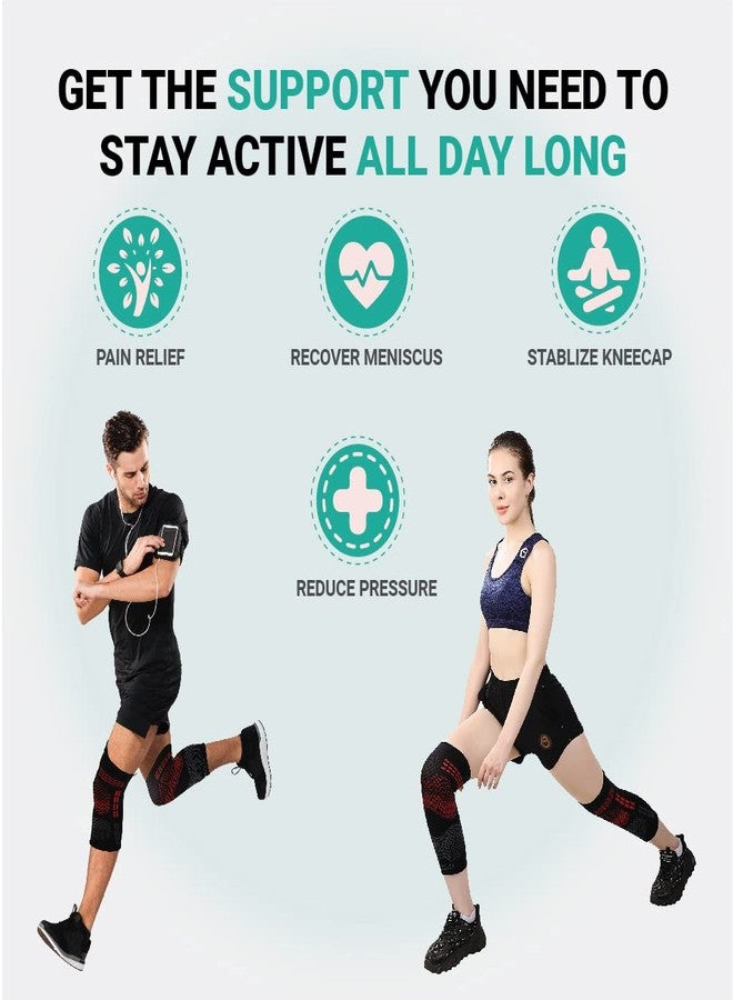 Promisca Knee Support For Gym, Knee Cap, Knee Compression Sleeve for Sports, Knee Pain Relief, Knee Compression Support, Exercise, Running, Cycling, Knee Guard for Women & Men - Image 2