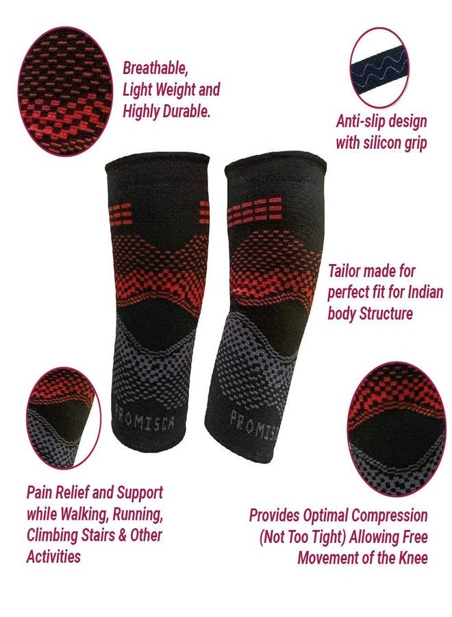 Promisca Knee Support For Gym, Knee Cap, Knee Compression Sleeve for Sports, Knee Pain Relief, Knee Compression Support, Exercise, Running, Cycling, Knee Guard for Women & Men - Image 4