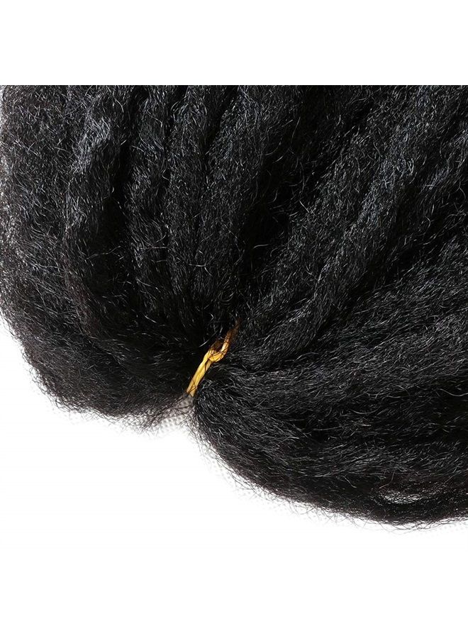 BAISAI 1 Pack 18 Inch Marley Braiding Hair Twists Marley Twist Braids Hair Long Afro Kinky Marley Hair for Butterfly Locs Crochet Hair(1B#) - Image 5