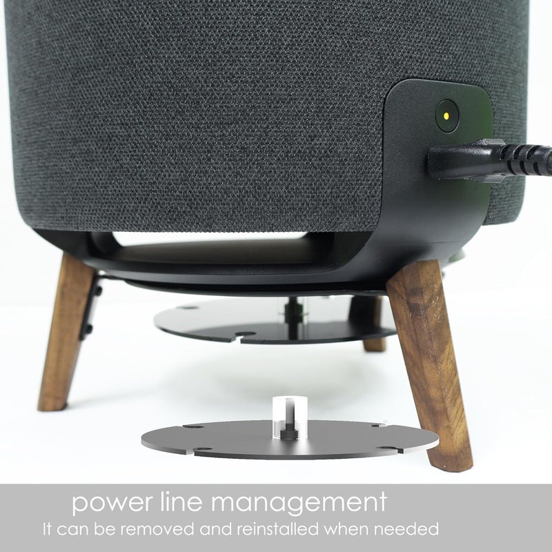 Alloery Subwoofer and Speaker Deaktop Stand,Surround Sound Speaker Stand Mount Holder Compatible with Echo Sub,Echo Studio and Homepod Gen 1 and Gen 2(Walnut) - Image 2